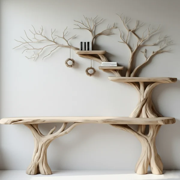 Tree Branch Console Table - Nature-Inspired Entryway Elegance