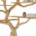 Driftwood Corner Shelf - Handmade Tree-Shaped Bookcase from Reclaimed Wood