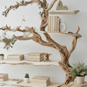Handcrafted Oak Tree Bookshelf2