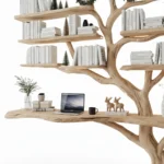Handcrafted Tree Branch Bookshelf - Rustic Bookcase for Home Decor