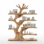 Rustic Live Edge Floating Wood Shelf, Nature-Inspired Wall Mounted Bookcase & Home Decor Gift