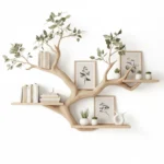 Wooden Bookcase Tree Bookshelf - Book Shelf Handmade Furniture