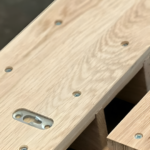 Architectural Oak Wood Accordion Wall Rack - Scandinavian Coat Hook & Key Holder