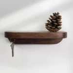 Elegant Floating Magnetic Key Holder Shelf - Solid Hardwood & Minimalist Design