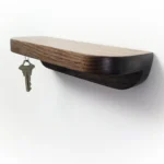 Elegant Floating Magnetic Key Holder Shelf - Solid Hardwood & Minimalist Design