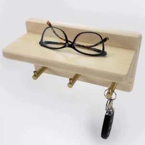 Handcrafted Maple Key Holder – Floating Entryway Shelf and Wall-Mounted Organizer2