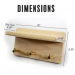 Handcrafted Maple Key Holder - Floating Entryway Shelf and Wall-Mounted Organizer