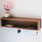 Hidden Magnetic Key Rack Continuous Grain Solid Walnut