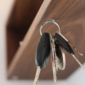 Hidden Magnetic Key Rack Continuous Grain Solid Walnut2