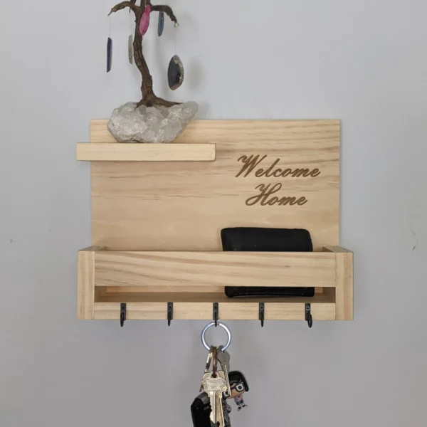 Key Holder Wooden Shelf - Shelf That Holds Your Essentials