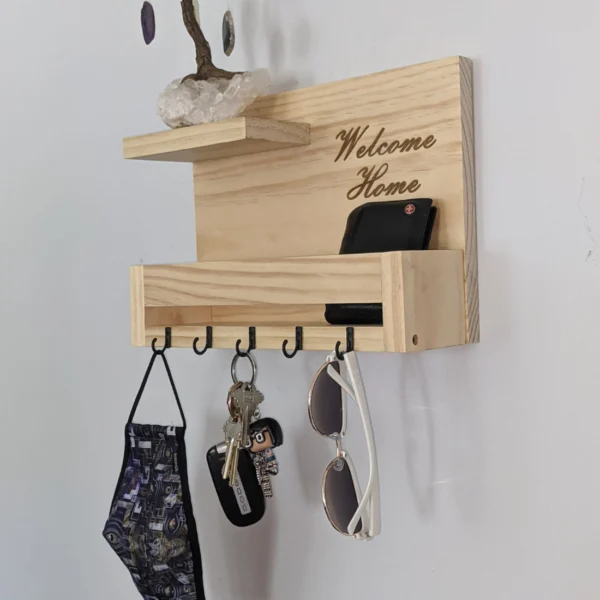 Key Holder Wooden Shelf - Shelf That Holds Your Essentials