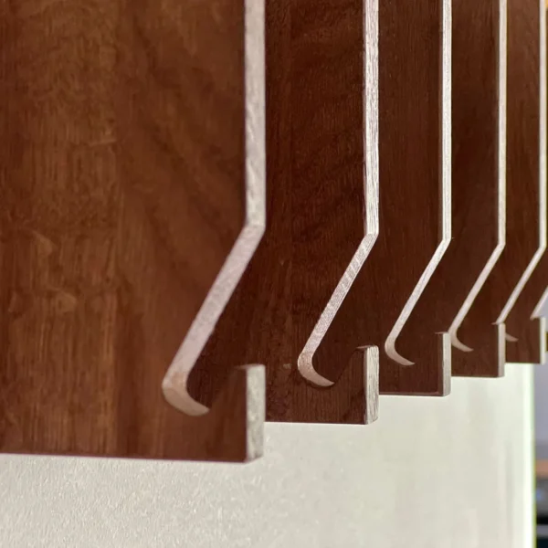 Modern Mail & Key Holder Walnut Wood Entryway Organizer