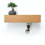 Modern Scandinavian Solid Oak Key Holder & Entryway Organizer