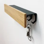 Modern Scandinavian Solid Oak Key Holder & Entryway Organizer