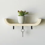Sculptural Mid-Century Modern Key Holder Shelf - Premium Baltic Birch