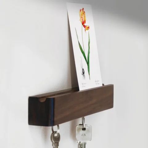 Sleek Magnetic Key Holder - Solid Hardwood & Minimalist Design