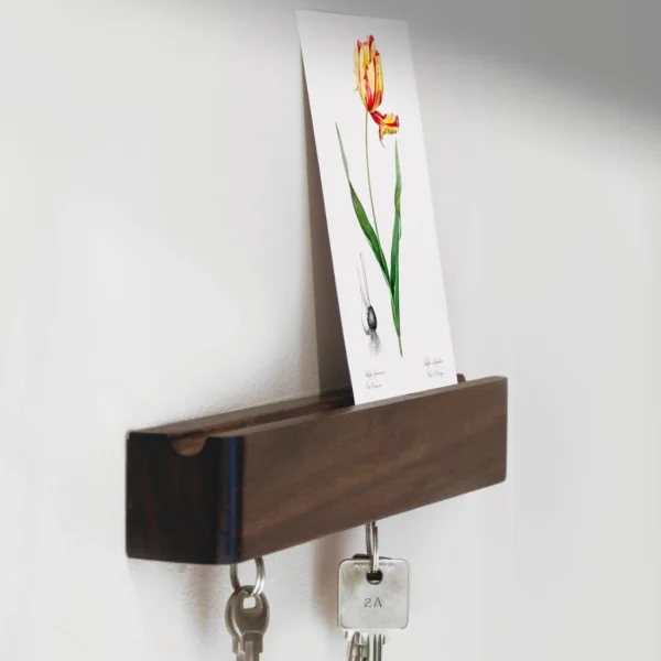 Sleek Magnetic Key Holder - Solid Hardwood & Minimalist Design