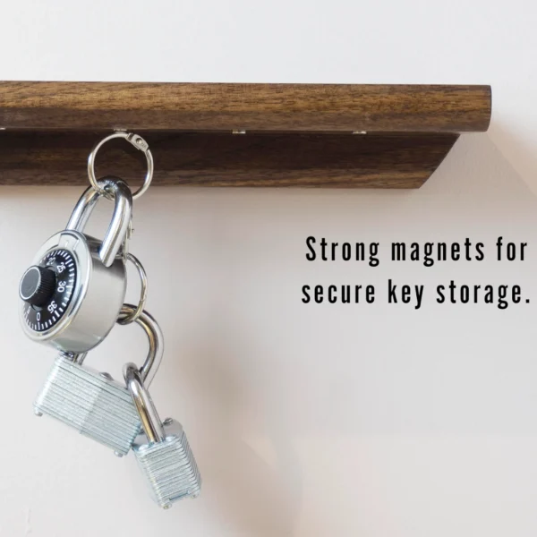 Sleek Magnetic Key Holder - Solid Hardwood & Minimalist Design